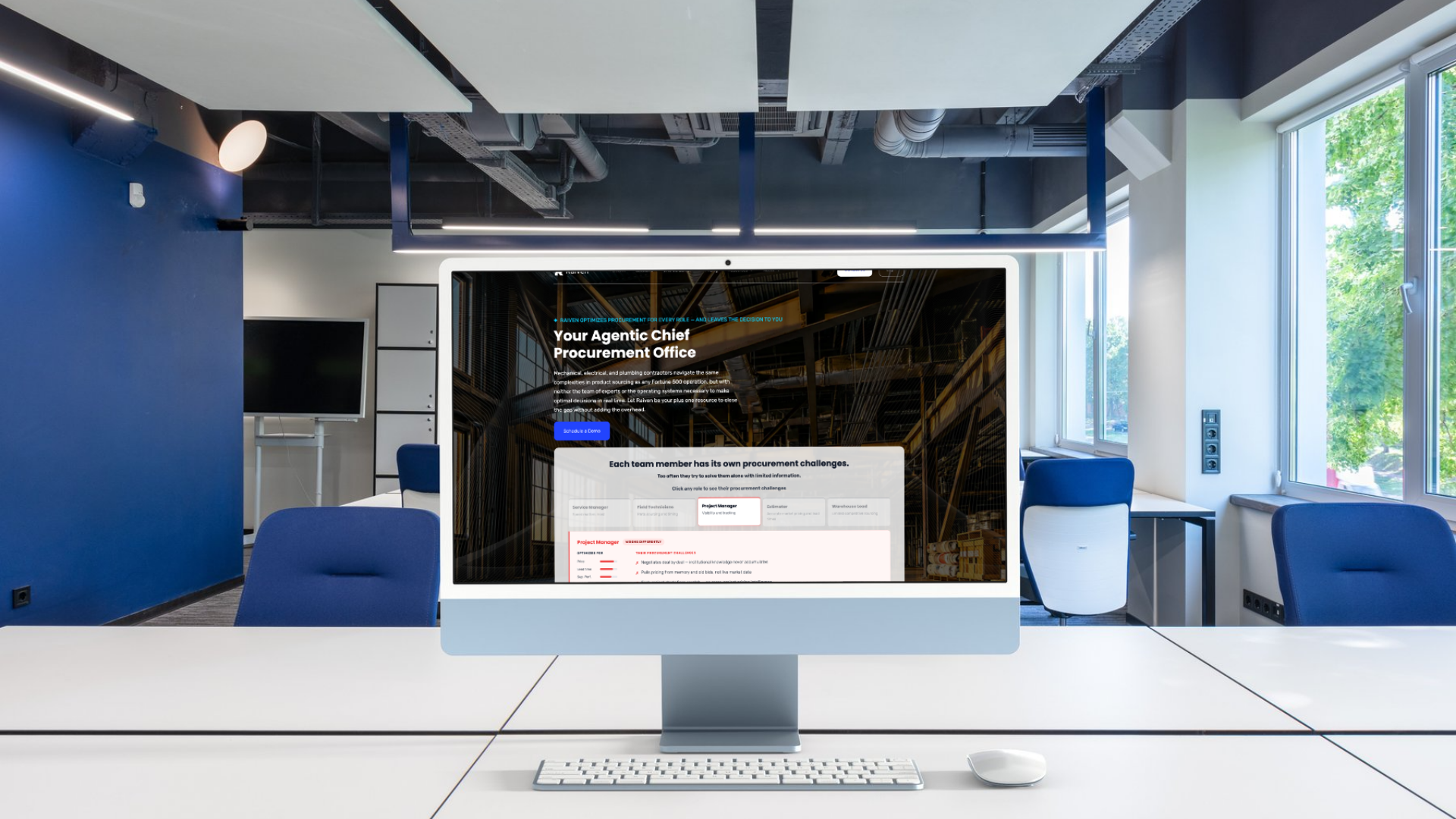 Raiven Website — Homepage on iMac