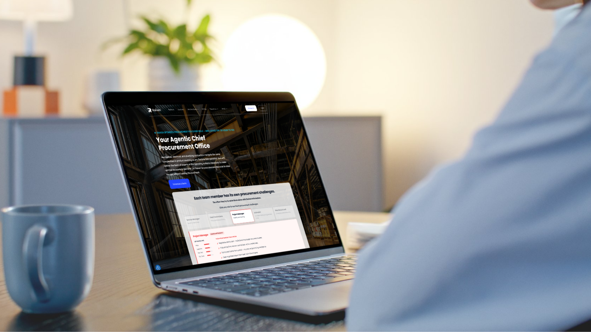 Raiven Website — MacBook view